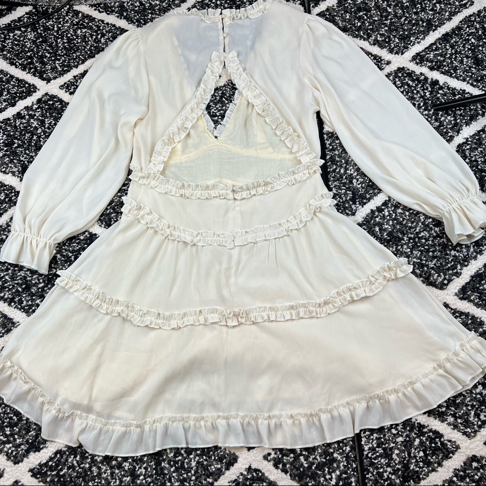 Deep V-neck Fit&Flare Dress (NWOT) Meduim - Picture 4 of 12